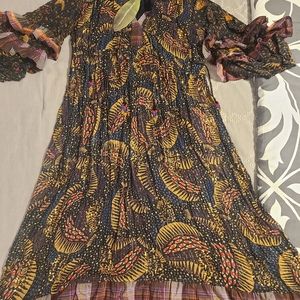 Black wild Banana Plaid Maxi Dress